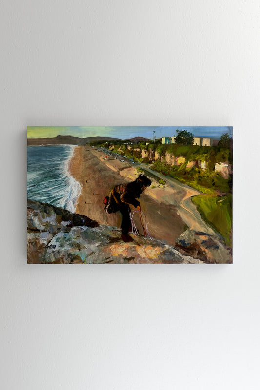 "Climber at Pointe Dume" Canvas Print